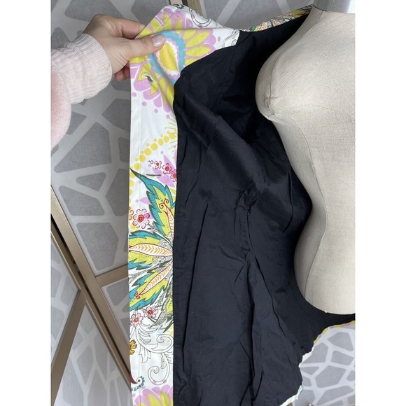 Nolita Vtg Y2k Spring Lightweight Jacket Cotton Blend Long Floral L Stretch - Picture 4 of 5